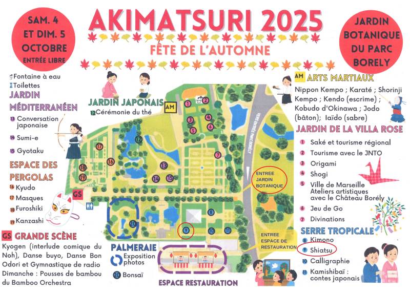 Que faire à Marseille 4 et 5 octobre 2025 : Akimatsuri Fête de l'Automne 2025 Parc Borély au Jardin Botanique de Marseille
